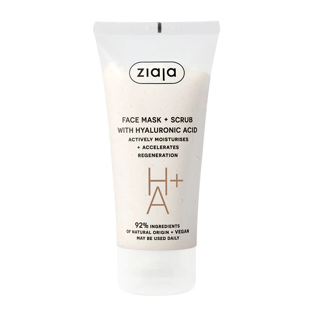 2 en 1 Gommage & Masque Visage à l'Acide Hyaluronique