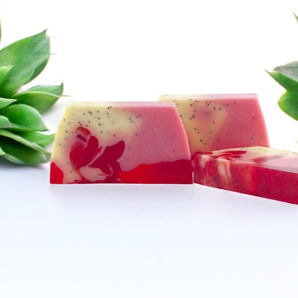 Tranche de savon glycérine - Banane-Cerise