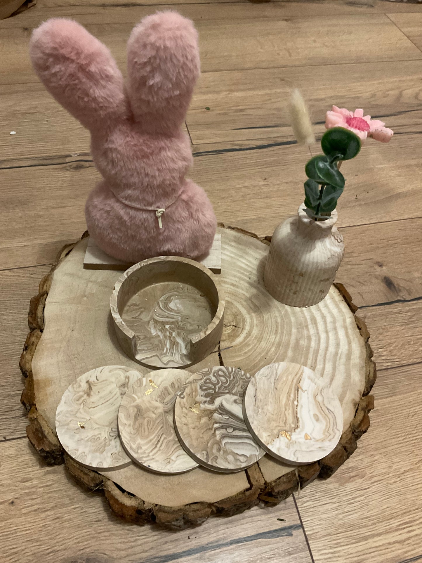 Dessous de verre en jesmonite
