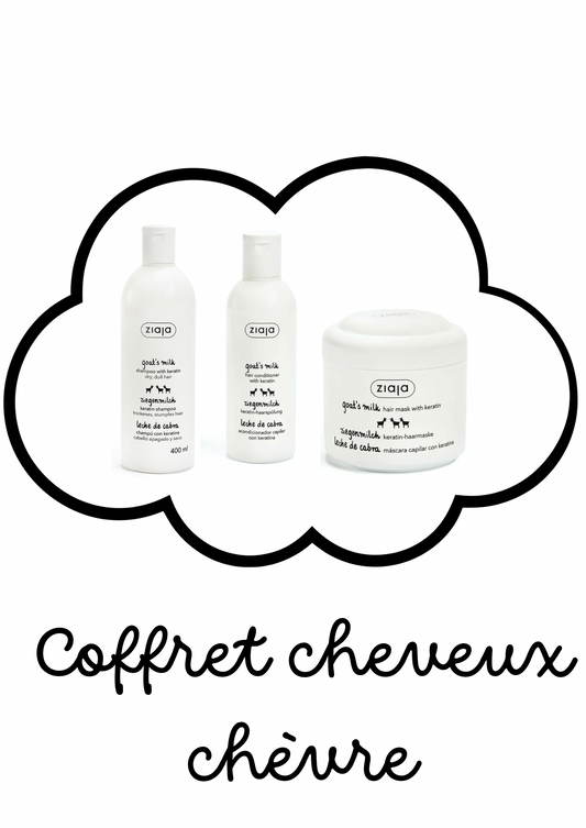 Coffret cheveux chèvre - shampoing + après-shampoing + masque