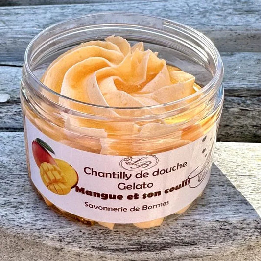 Le savon chantilly de douche - Mangue et son coulis