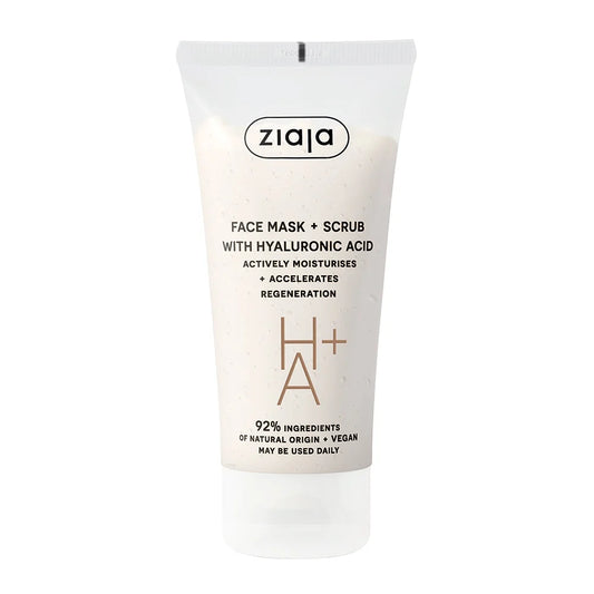 2 en 1 Gommage & Masque Visage à l'Acide Hyaluronique