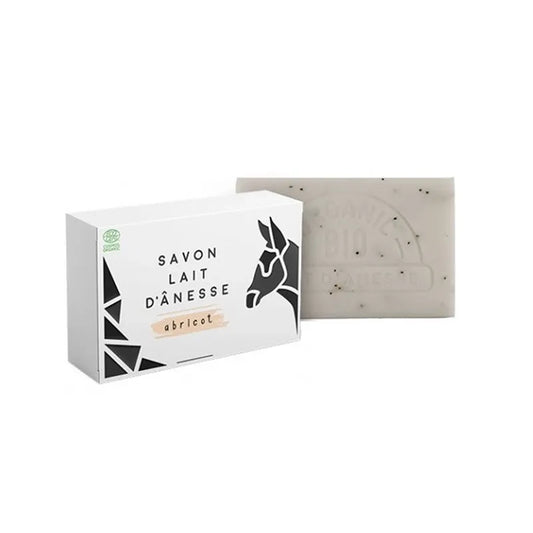 Savon exfoliant au lait d'ânesse bio et poudre de noyaux d'abricot