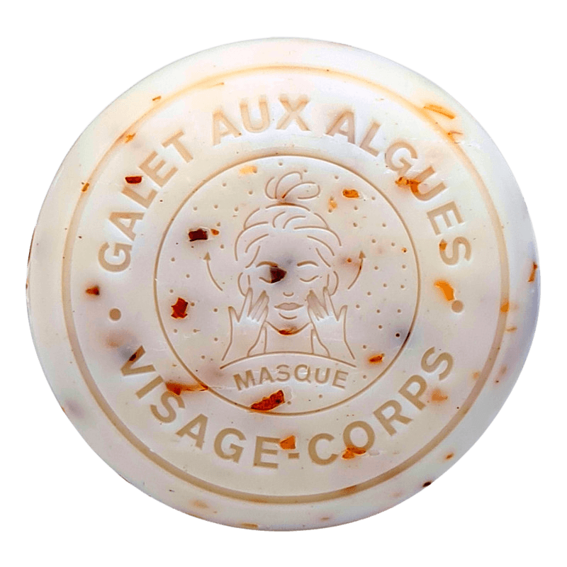 Galet masque exfoliant au lait d'Ânesse bio et algues marine
