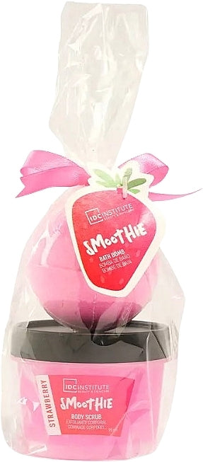 Coffret exfoliant & bombe de bain - Fraise