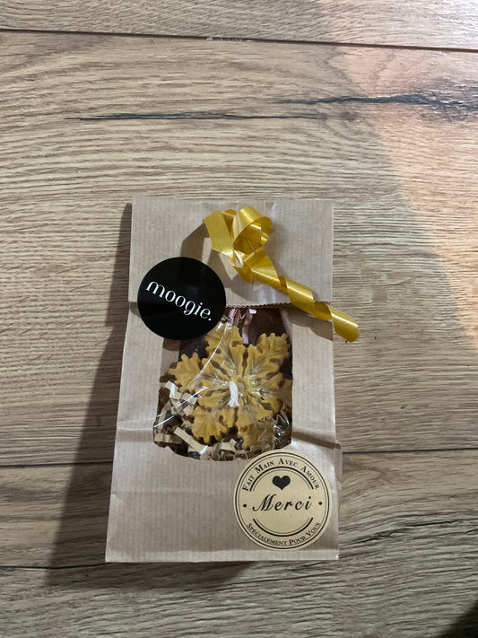 La bougie flocon parfumée - Pomme cannelle