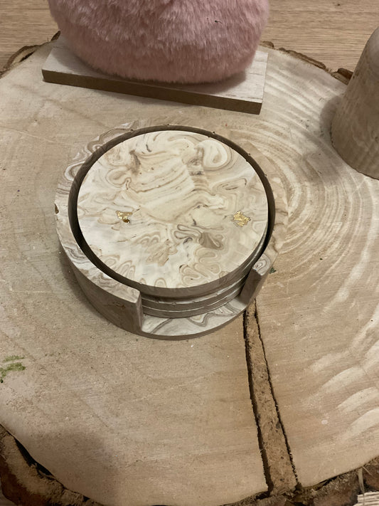 Dessous de verre en jesmonite