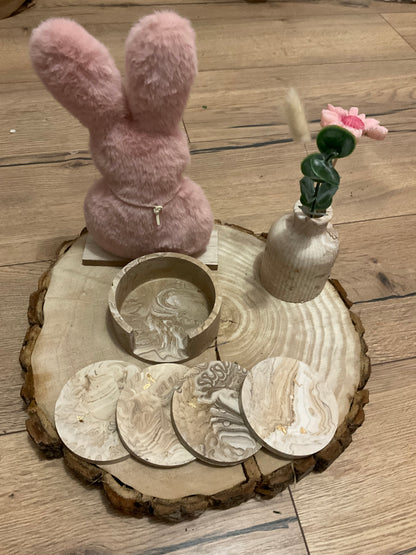 Dessous de verre en jesmonite